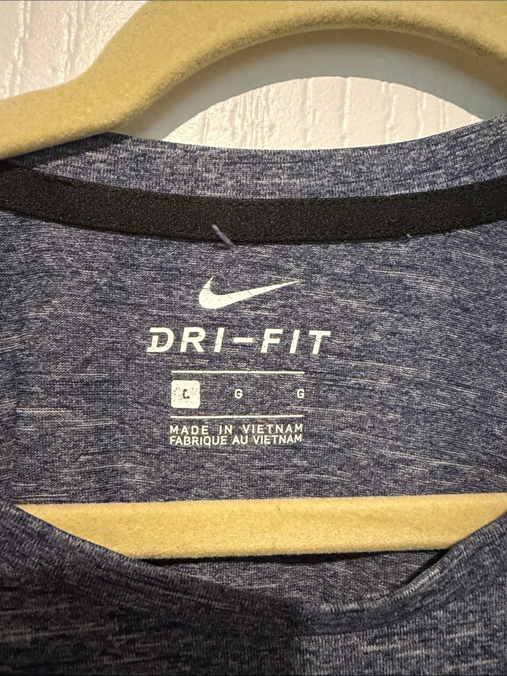 Nike Dri-FIT UPF 40+ Long Sleeve Performance Shirt Blue Heather Size Large